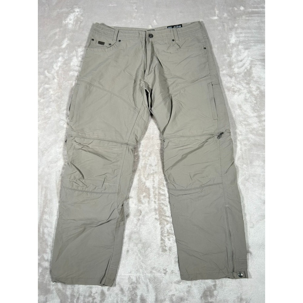 KUHL Liberator Convertible Stealth Pant Zip Off 36x30 Gray Hiking Stretch Cargo